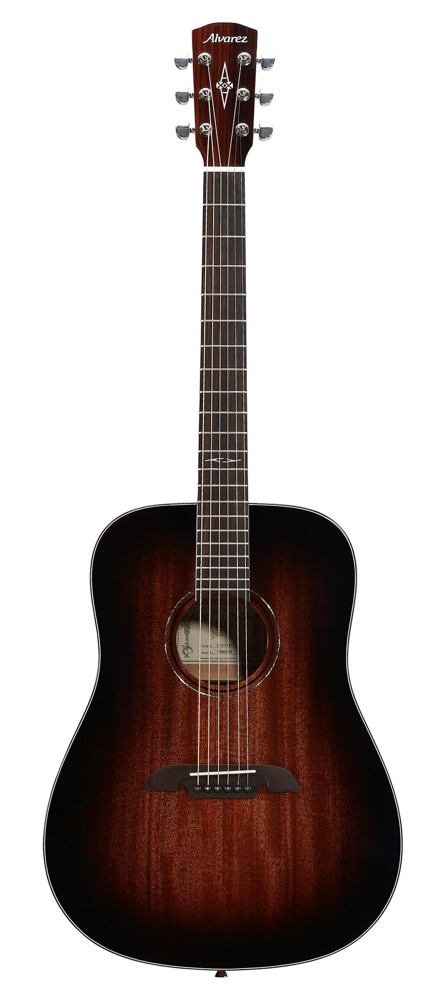 Alvarez AD 66SB Solid Top Acoustic Guitar - Dreadnought Body with Mahogany Back & Sides - Perfect for Beginners, Camping & Live Performances