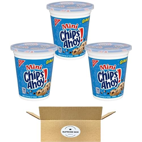 Chips Ahoy Mini Go-Paks Chocolate Chip Cookies - 3.5 oz Packs (3-Pack, 10.5 oz Total) | On-The-Go Snacks for School, Office & Travel | Crunchy Bite-Sized Treats Perfect for Lunchboxes & Road Trips