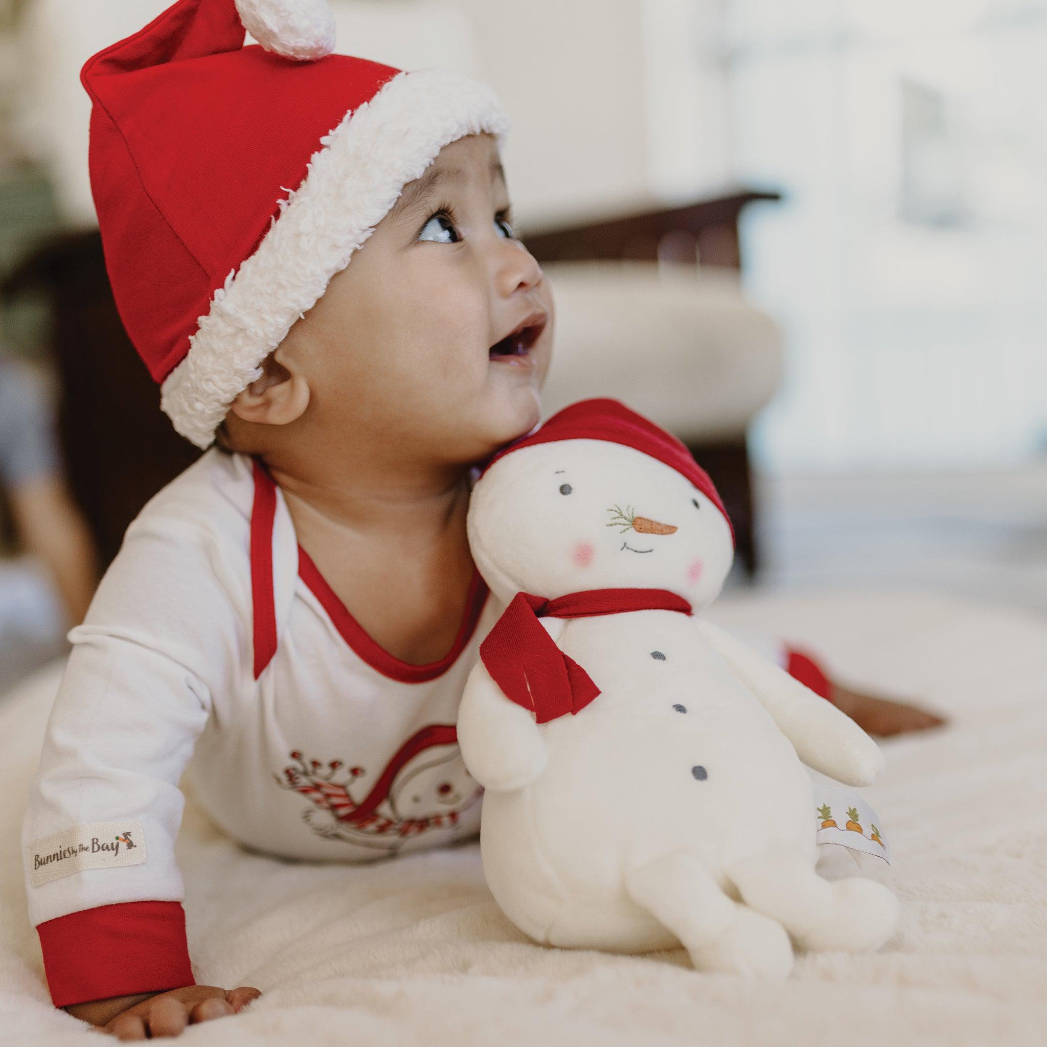 Organic Flurry Romper - Holiday Limited Edition Baby Jumpsuit | Soft & Cozy for Winter Outfits & Christmas Photos