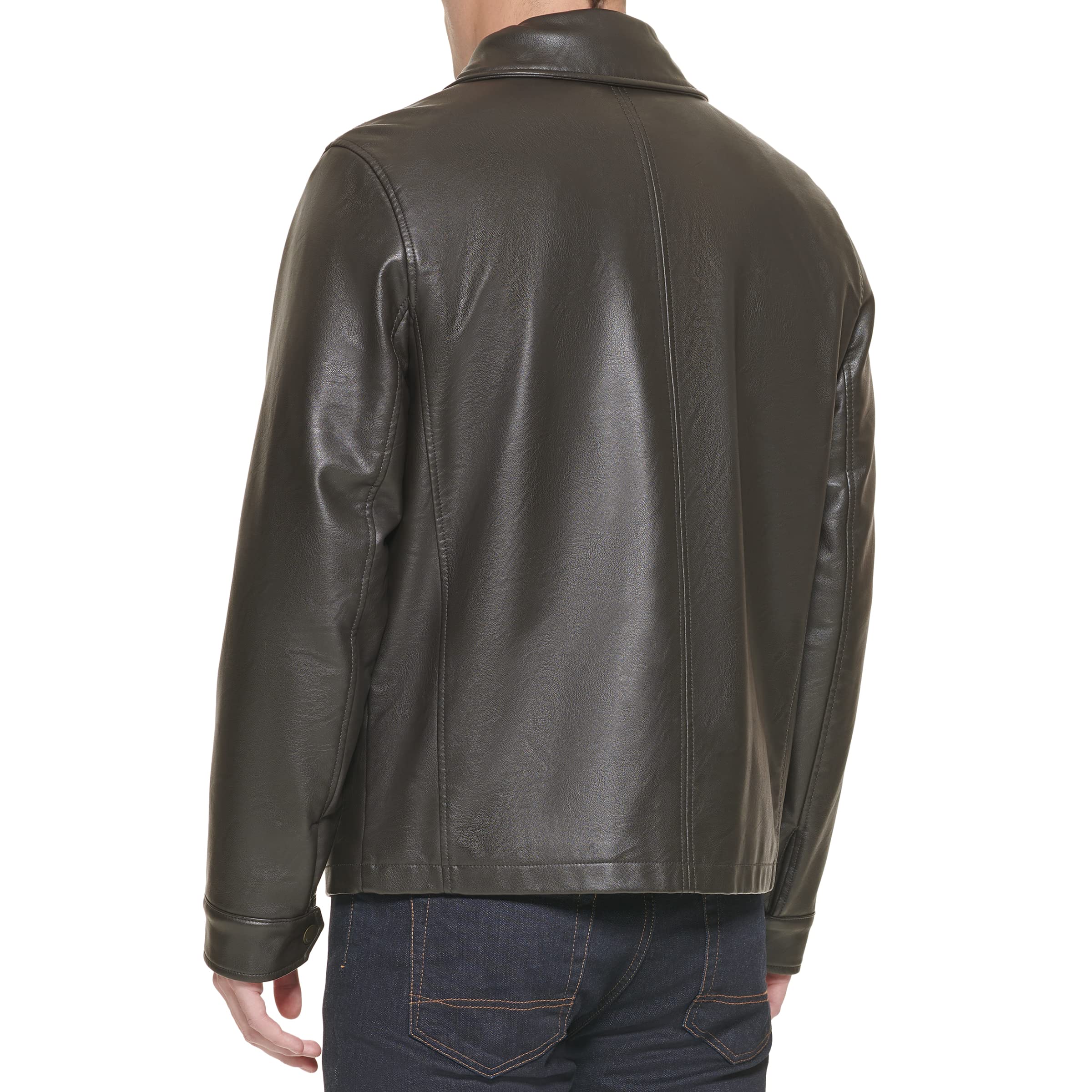 Dockers Men's James Faux Leather Jacket for Casual Wear | Regular, Big & Tall Sizes | Perfect for Outdoor Activities & Date Nights