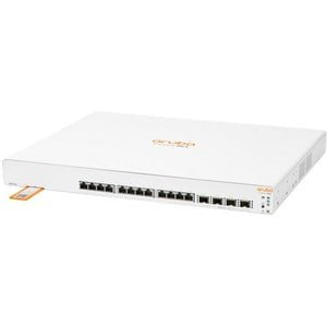 Aruba Instant On 1960 12XGT 4SFP+ Managed Switch - 12 Port 10G Ethernet (10GBase-T/X) - Layer 2 Modular Switch with 80W Power - Supports Fiber & Twisted Pair - Rack/Table/Wall/Under Desk Mount - Ideal for Data Centers, Offices & Network Closets