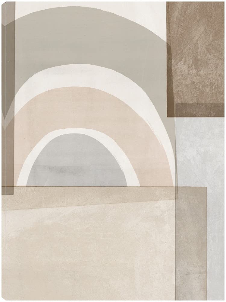 Beige Abstract Canvas Wall Art - Modern Color Blocks Painting by Artist Isabelle Z - 24x32 Inch Ready to Hang Wall Decor for Living Room, Bedroom, Office & More - Perfect for Home, Office & Commercial Spaces