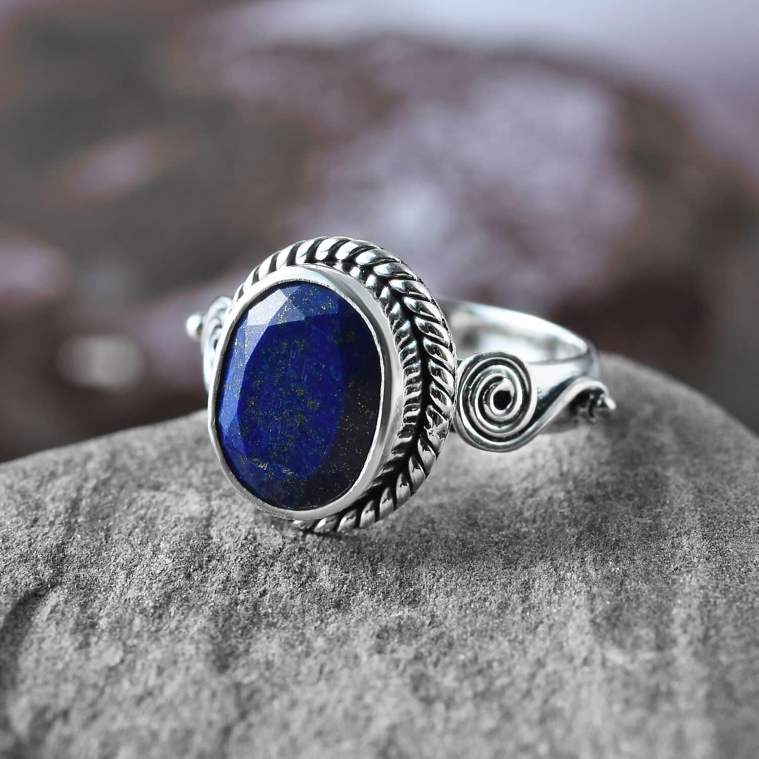 Blue Lapis Lazuli Ring for Women - Stainless Steel Birthstone Jewelry Gift | Anniversary & Special Occasions