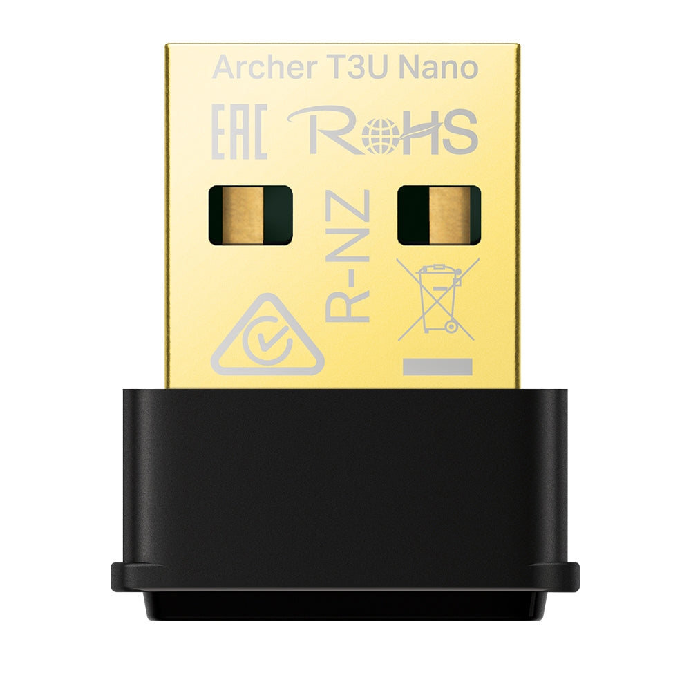 AC1300 Mini Wireless MU-MIMO USB Adapter for Laptop & PC - High-Speed Dual Band WiFi Dongle for Gaming, Streaming & Home Office Use