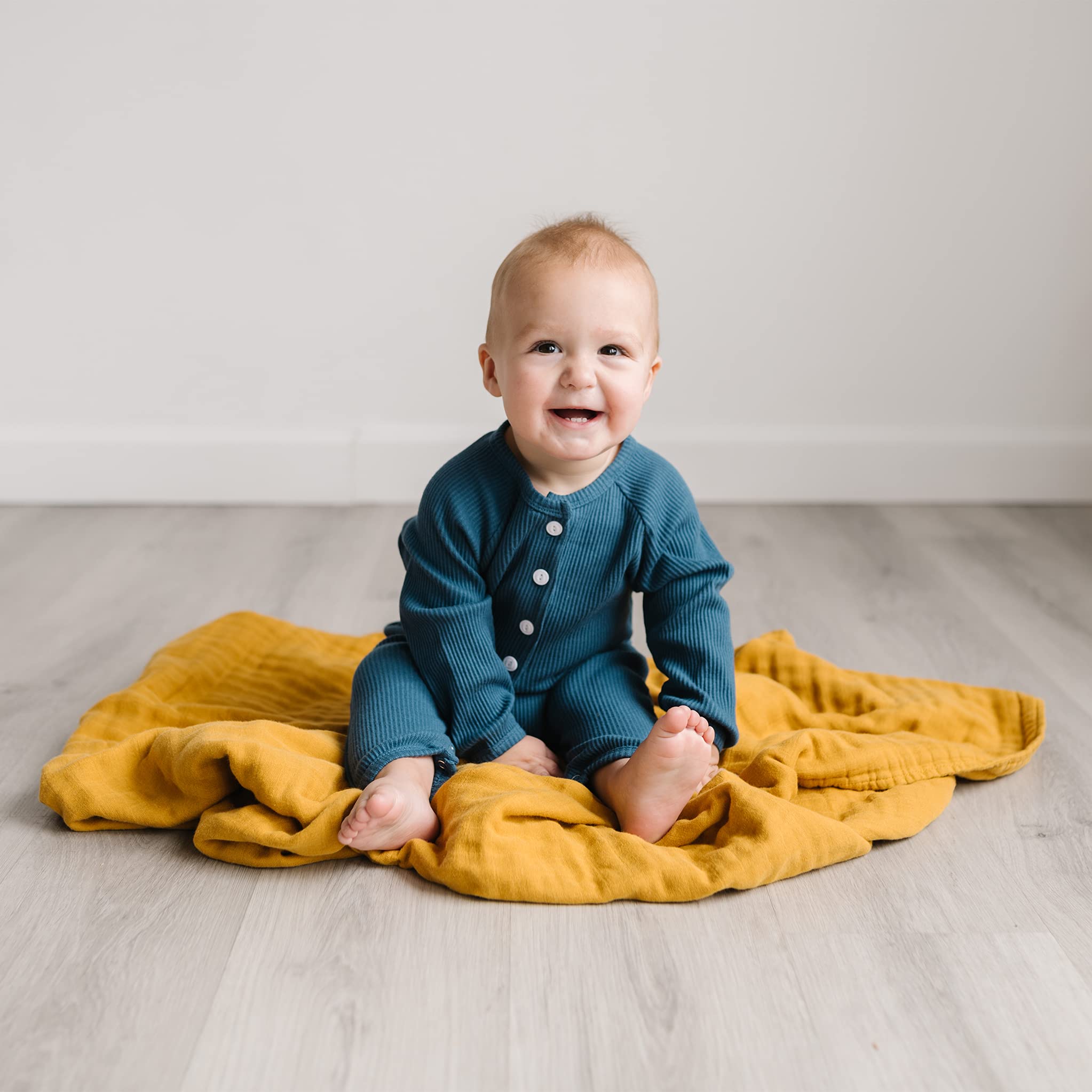 Natemia Organic Muslin Baby Blanket - Soft, Breathable & Unisex Swaddle Blanket for Newborns, Girls & Boys | 47
