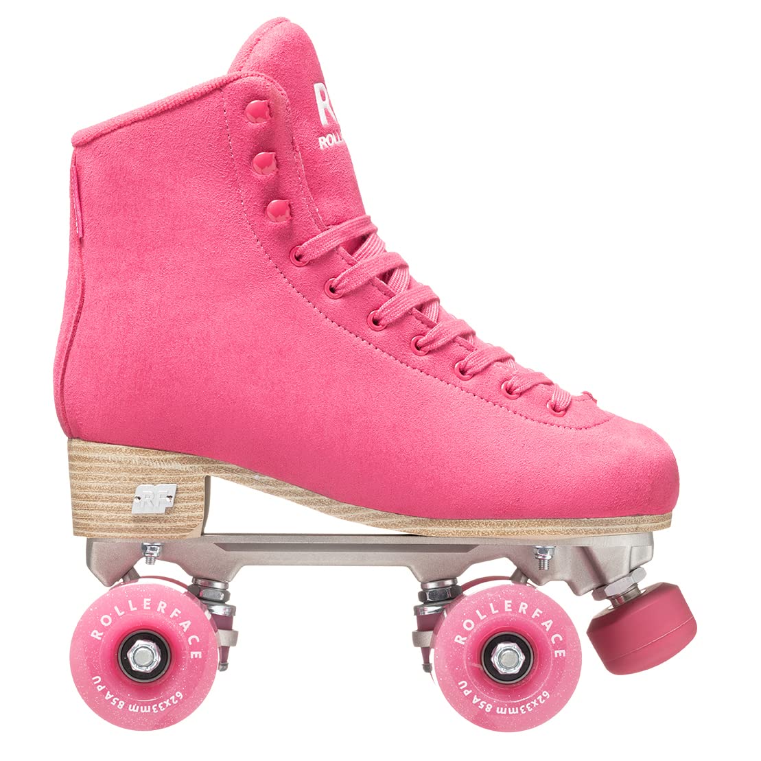 Rollerface Hipskates Deluxe - Women's Premium Vegan Roller Skates with Soft Suede for Outdoor & Indoor Skating, Rink, Fitness & Retro Style
