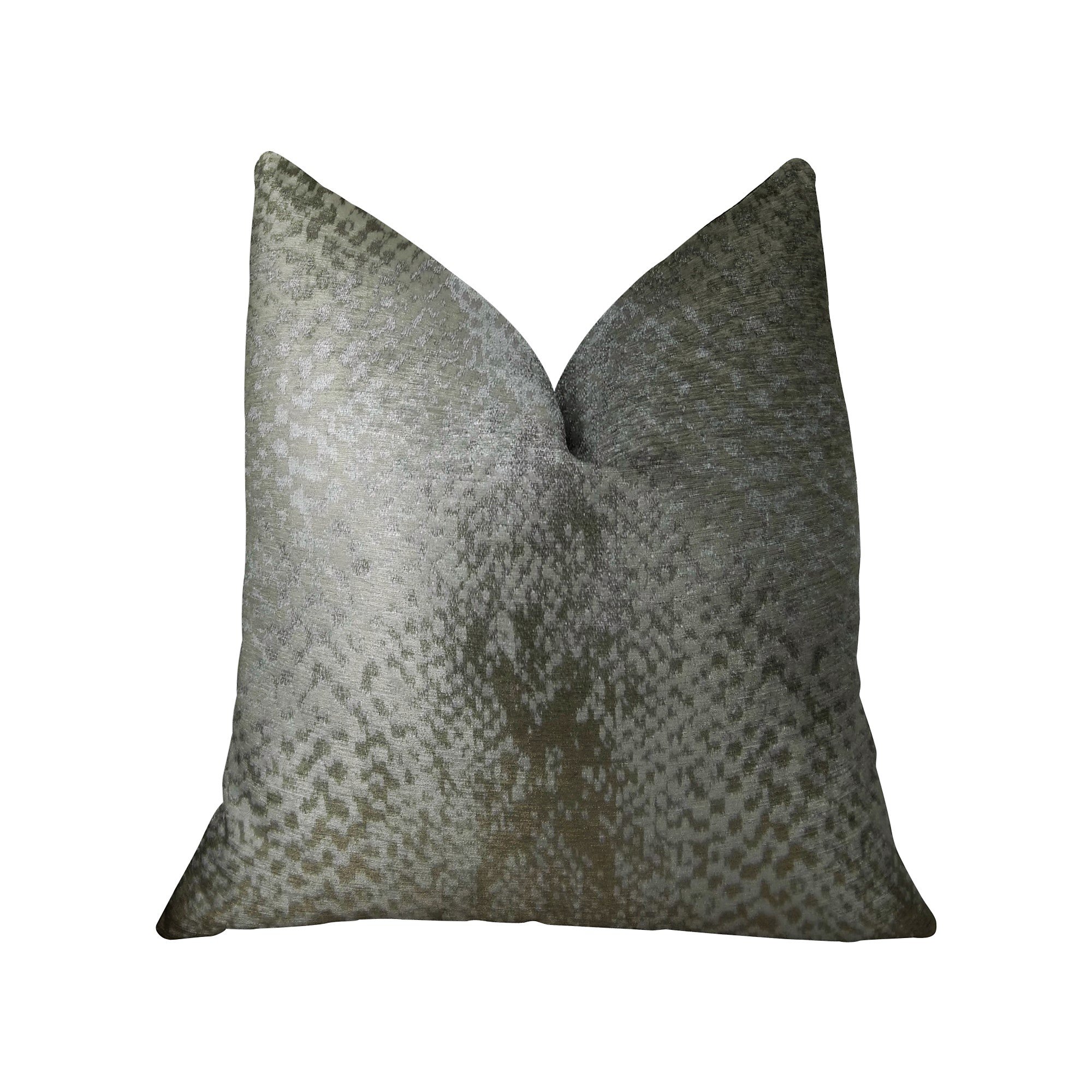 Plutus Hidden World Silver Handmade Decorative Throw Pillow 18x18 Inch - Bohemian Style Cushion Cover for Living Room Sofa, Bedroom & Home Decor