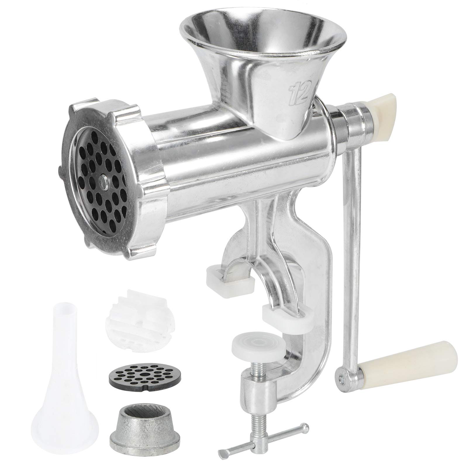 Aoutecen Manual Hand Crank Meat Grinder - Effortless Beef Grinding, Wide Use for Home Kitchen & Outdoor Camping - Perfect for Burgers, Sausages & Pet Food Prep