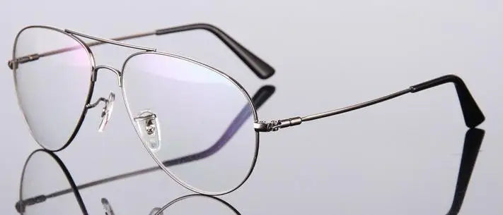 Brightzone Men's Full Rim Oval Double Bridge Titanium Eyeglasses 71424 - Lightweight Durable Glasses for Work, Reading & Fashion