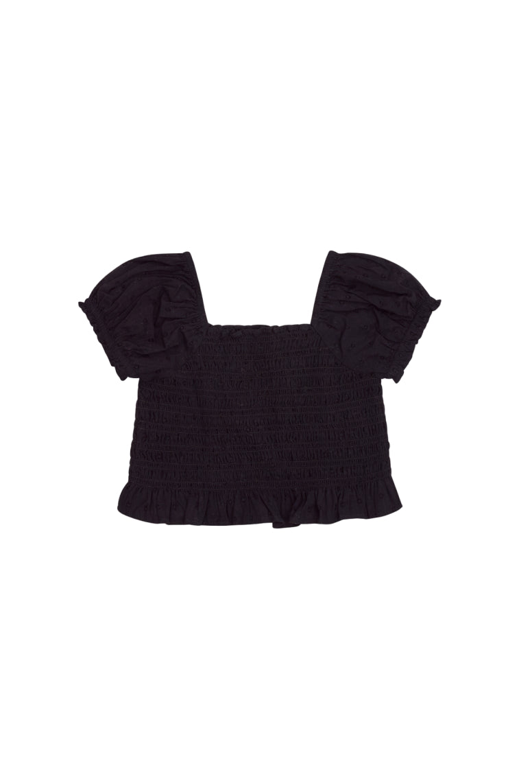 Fabielle Girls' Cotton Ruffle Top - Soft & Comfortable Blouse for School, Playdates & Special Occasions