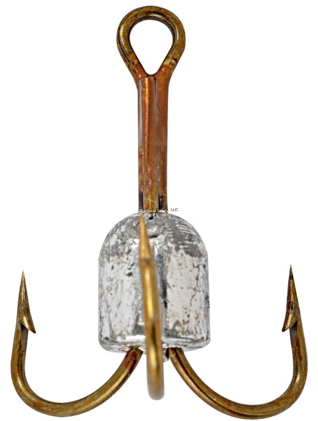 Danielson Weighted Snagging Treble Hook - Bronze Size 6/0 - Perfect for Bass Fishing, Saltwater Fishing & Heavy Cover Angling