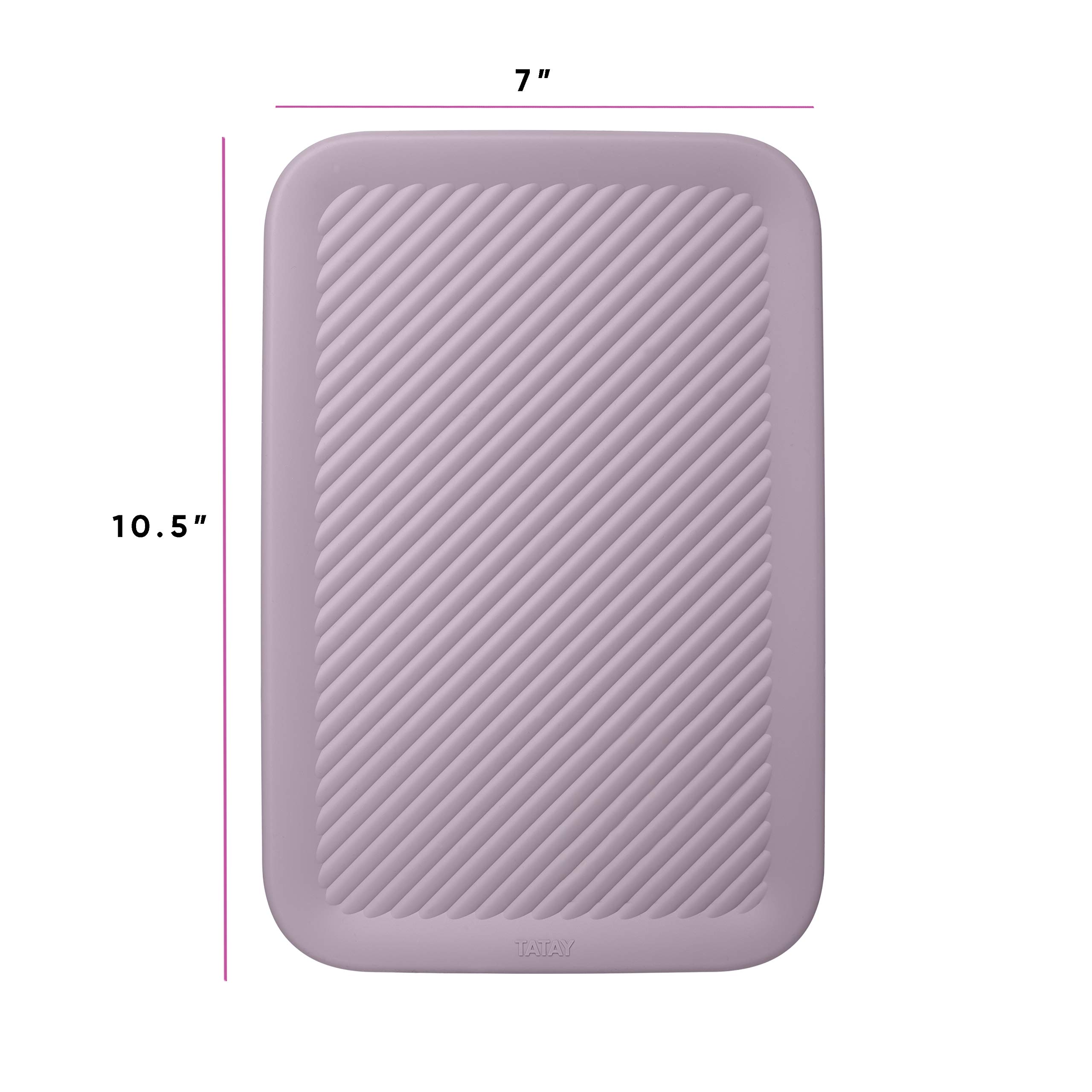 Superio Ribbed Collection - Decorative Plastic Lidded Storage Bins Organizer Baskets, Medium Lilac Purple (1 Pack - 5 Liter) Stackable Container Box for Closet, Shelf, Drawer Organization - Perfect for Bedroom, Bathroom & Office Storage Solutions