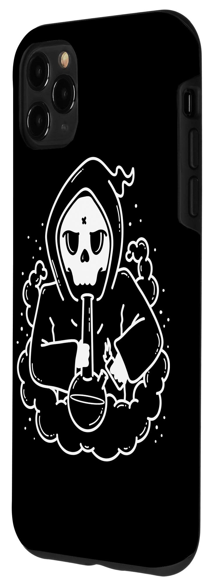 iPhone 11 Pro Max Case - Funny Grim Reaper Smoking Bong Design - Protective Cover for Men & Women - Perfect Gift for Stoner Friends & Halloween Parties