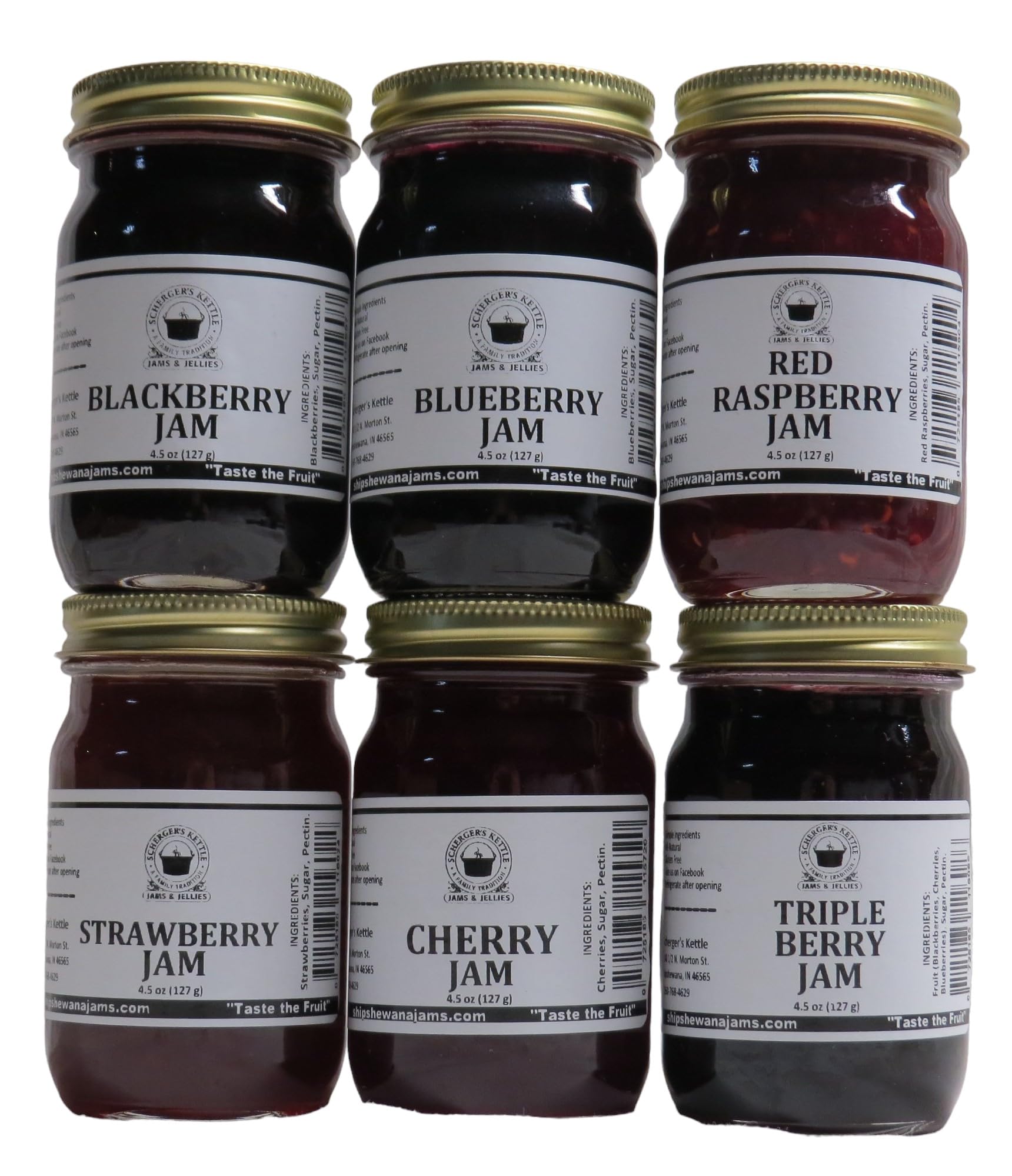 Premium Berry Favorites Gift Box - 6 Pack (4.5 oz Jars) | Gourmet Fruit Preserves Set | Perfect for Holidays, Housewarming & Corporate Gifts