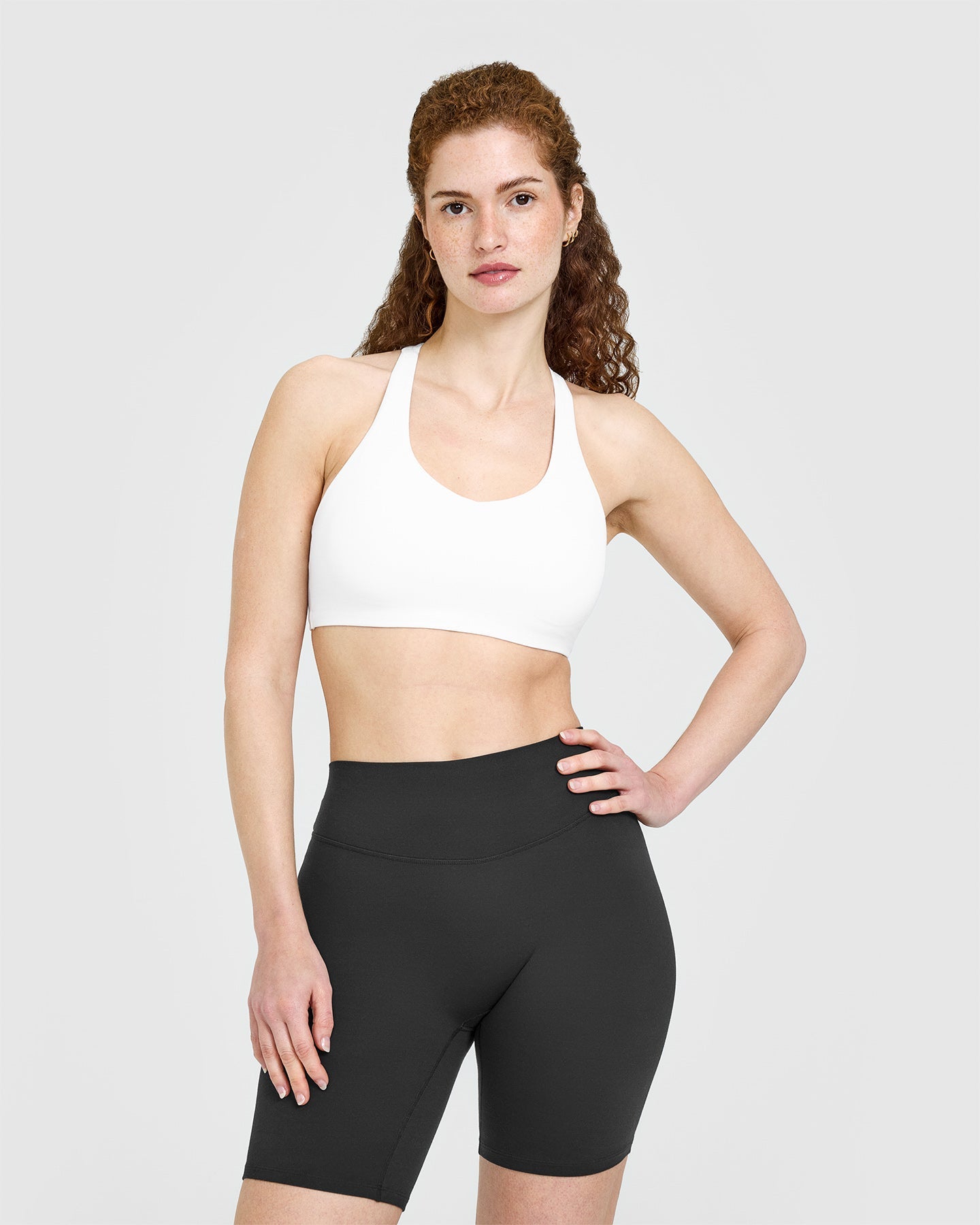 SoftMotion™ High Support Sports Bra for Women - Breathable & Comfortable Workout Top in White | Perfect for Running, Yoga & Gym