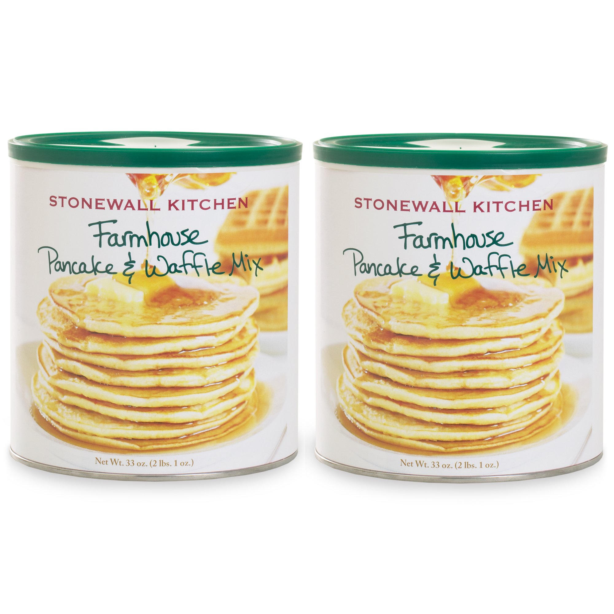 Stonewall Kitchen Farmhouse Pancake & Waffle Mix - 2 Pack (33 oz) | All-Natural Breakfast Mix for Fluffy Pancakes & Crispy Waffles | Perfect for Family Brunches, Weekend Breakfasts & Holiday Gatherings