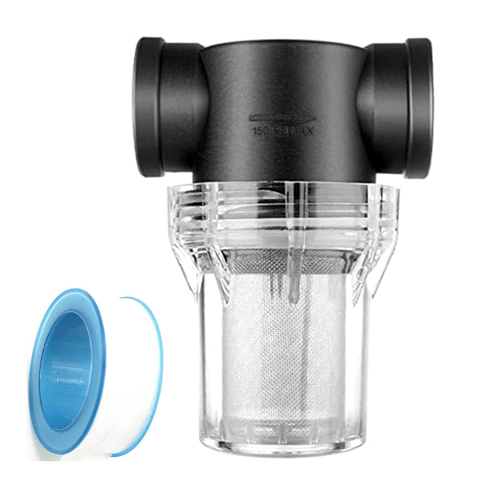 40 Mesh Stainless Steel Sediment Filter for Pressure Washer - 1 Inch Female Thread Inlet Water Filter - Durable Outdoor Gardening & Car Washing Accessory
