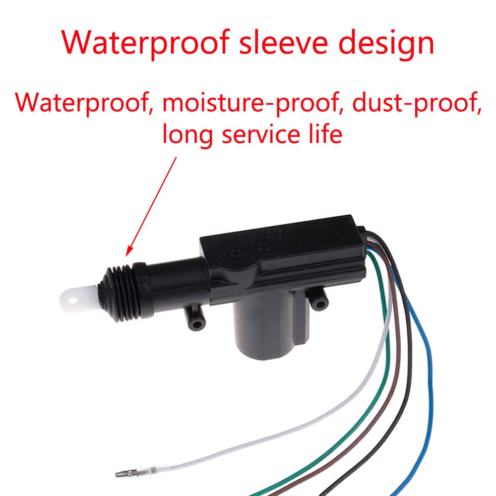 ESUPPORT Universal 12V 5-Wire Heavy Duty High Power Car Door Lock Actuator - Compatible with Most Vehicles, Central Locking System Upgrade for Smooth & Reliable Operation - Perfect for DIY Auto Repairs & Vehicle Security Enhancements