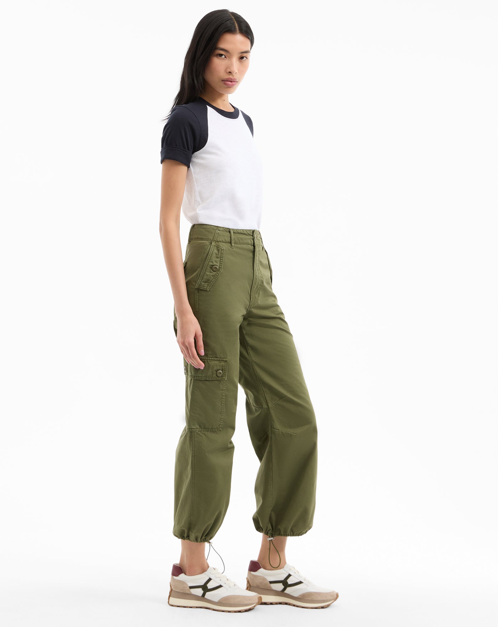 Mandy Parachute Pants - Women's Lightweight Cargo Joggers with Elastic Waist for Outdoor Hiking, Travel & Casual Wear
