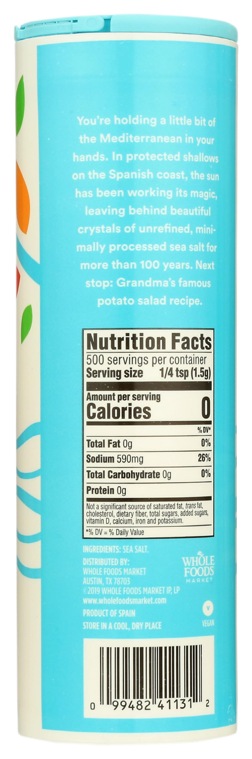Whole Foods Sea Salt Crystals, 26.5oz - Premium Cooking & Seasoning