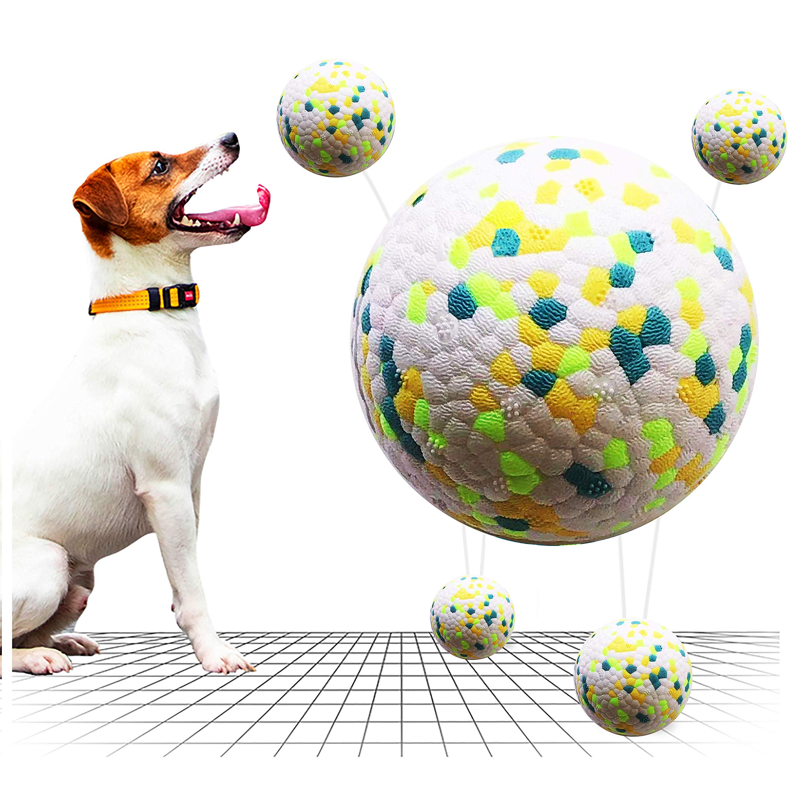 Durable Chew-Resistant Dog Ball Toy - High Elasticity Interactive Pet Ball for Large, Medium & Puppies - Waterproof Training & Exercise Ball for Dogs - Perfect for Fetch, Chewing & Outdoor Play