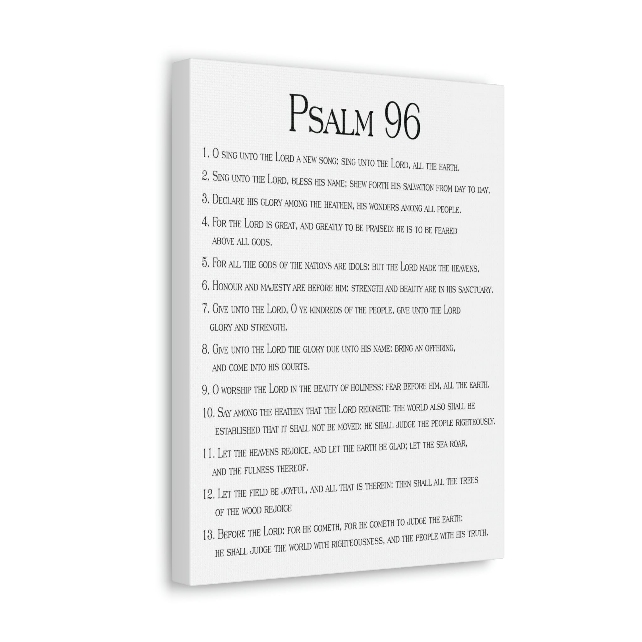 Beautiful White Bible with Psalm 96 Art - Perfect Christian Gift for Weddings, Baptisms & Daily Devotion - Express God's Love Through Scripture