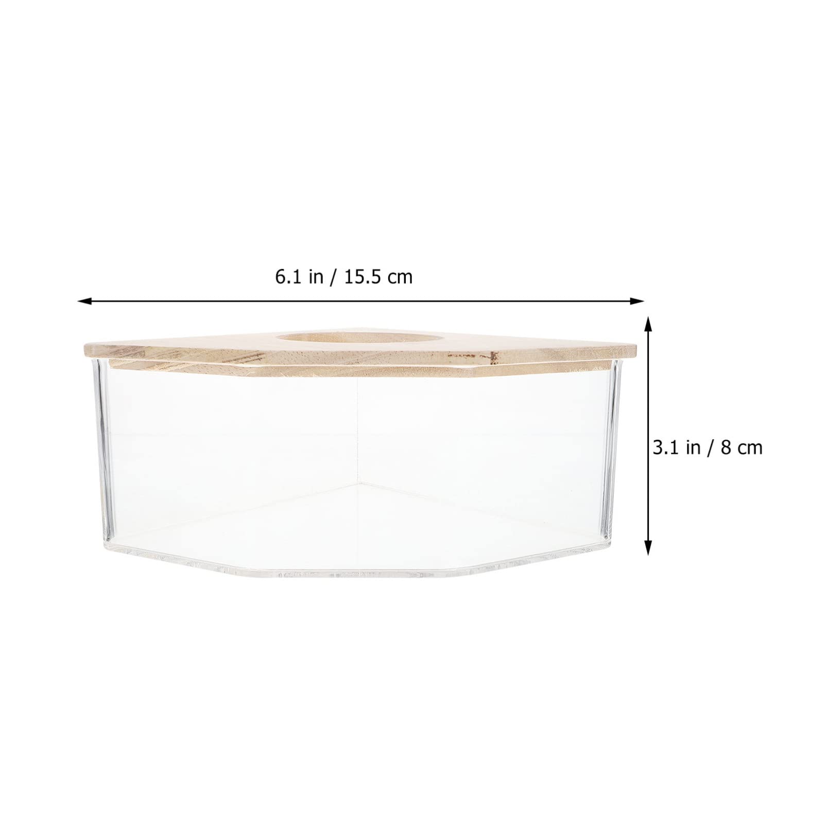 Balacoo Acrylic Hamster Toilet & Bathroom Sand Bin - Small Pet Bathing Accessories for Hamsters, Chinchillas - Durable Toy Container & Bathtub for Cage - Perfect for Small Animal Hygiene and Playtime