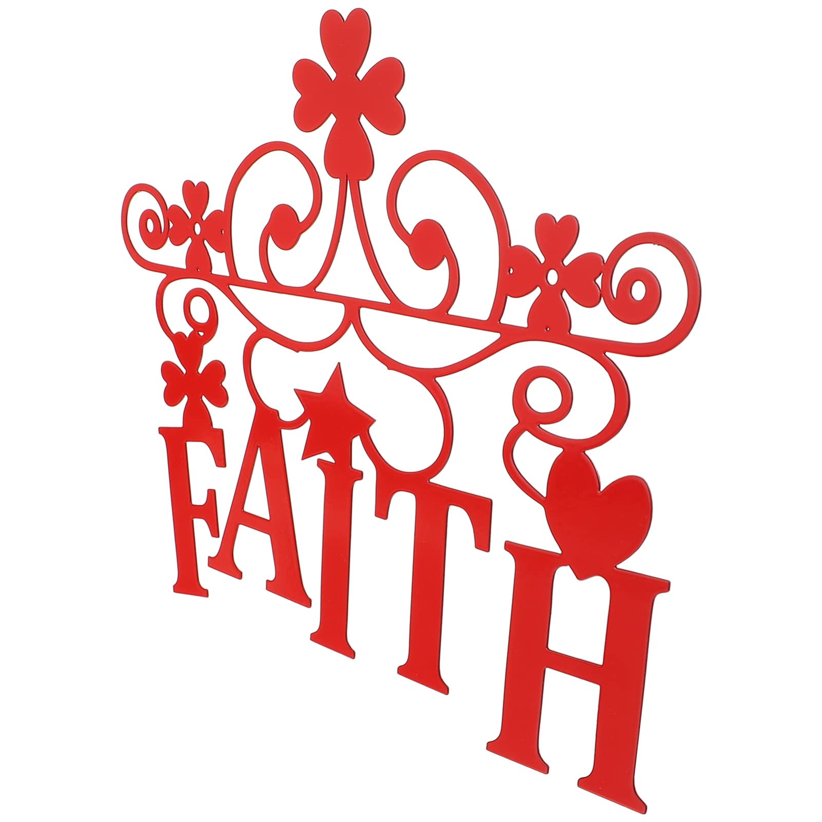 Vintage Faith Metal Wall Art - Blessed Sign with Hope & Love for Home Decor - Perfect for Living Room, Bedroom & Church