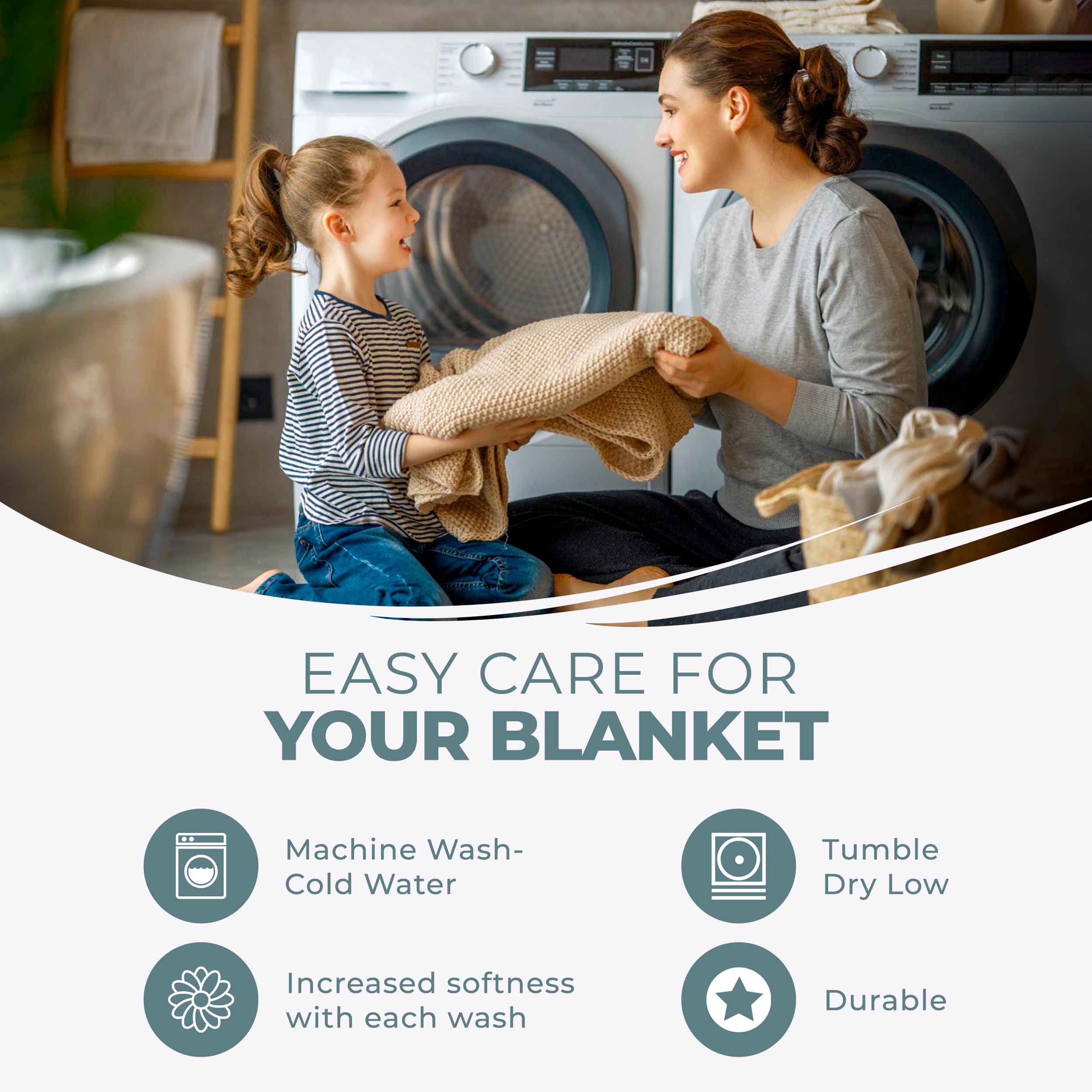 Premium Cotton All-Season Diamond Pattern Bed Blanket & Sofa Throw - Soft Cozy Blanket for Bedroom, Living Room, Travel and Gift Giving