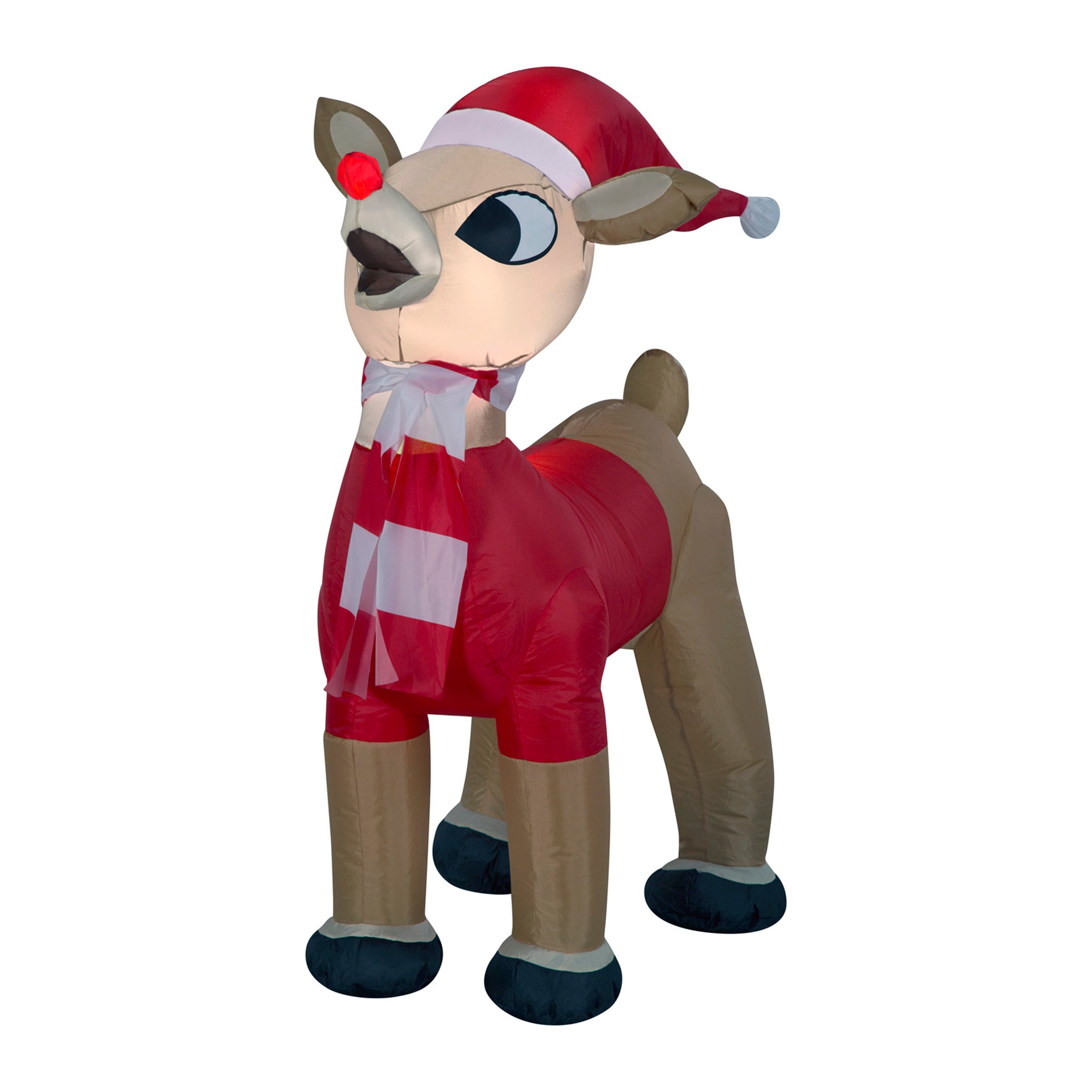 3.5 ft. Inflatable Rudolph the Red Nosed Reindeer - Christmas Yard Decoration for Holiday Outdoor Decorations | Perfect for Front Lawn, Garden, and Party Decor