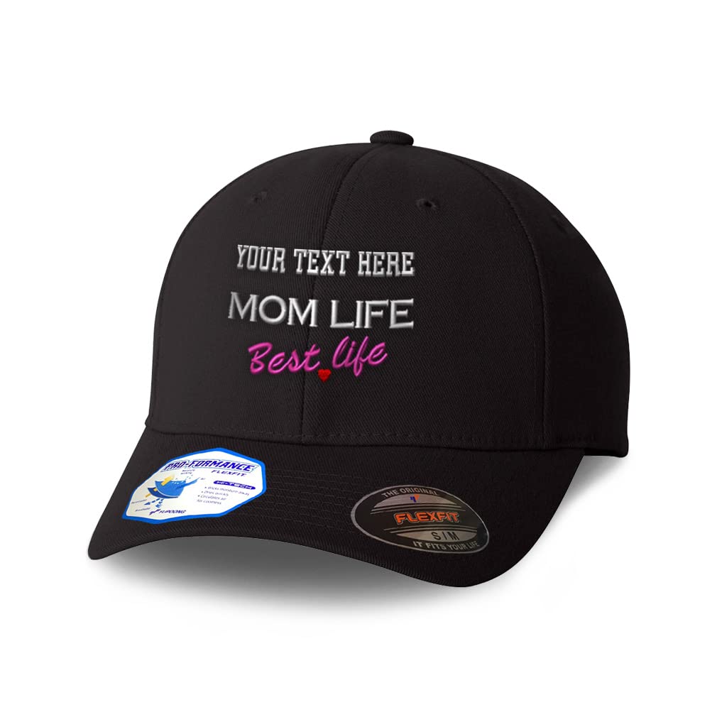 Custom Flexfit Baseball Caps for Men & Women - Mom Life Best Life Dad Hat - Adjustable & Comfortable for Sports, Outdoor Activities & Everyday Wear