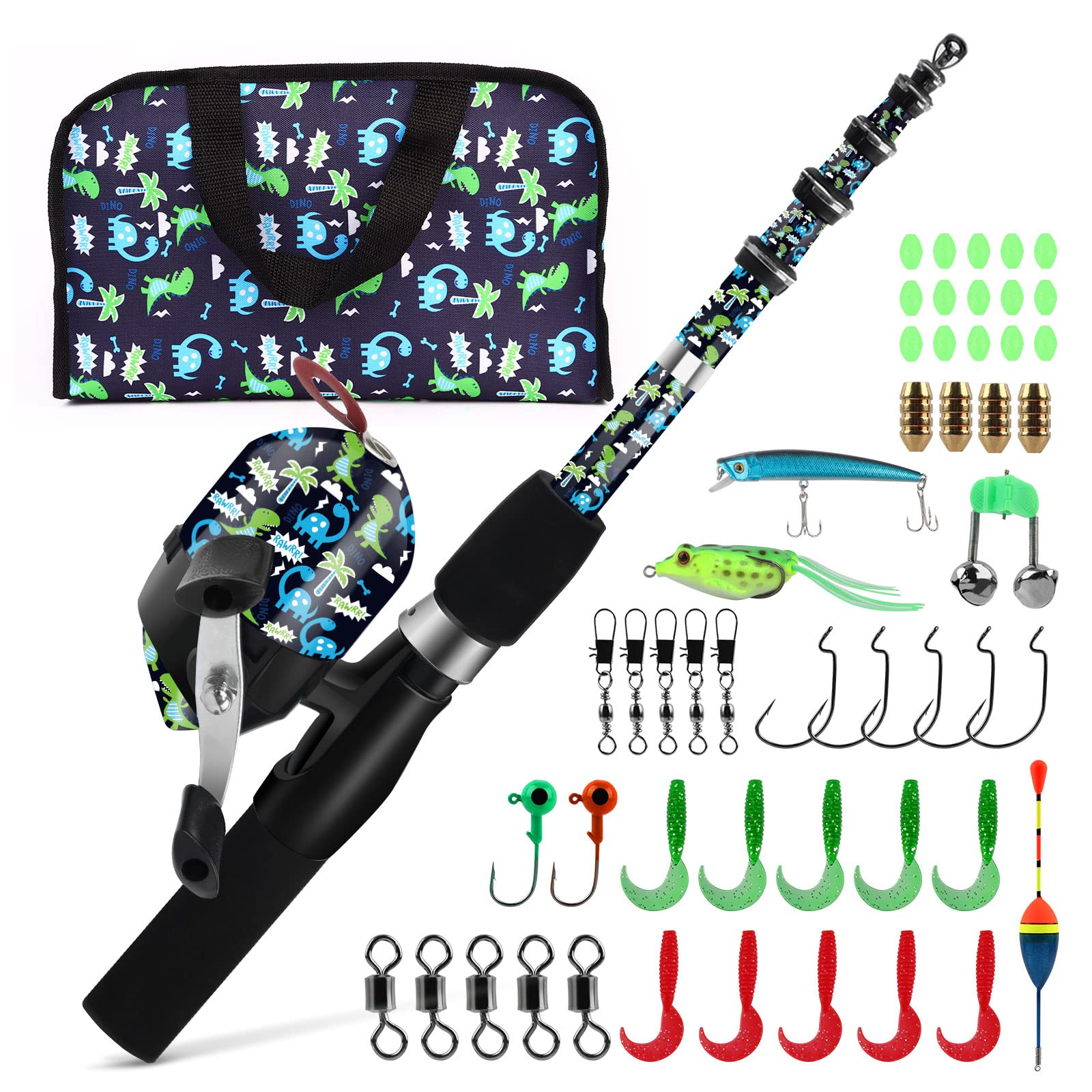 QudraKast Kids Fishing Pole - Lightweight & Durable Fishing Rod for Children, Perfect for Outdoor Adventures, Lakeside Fun & Family Bonding Activities