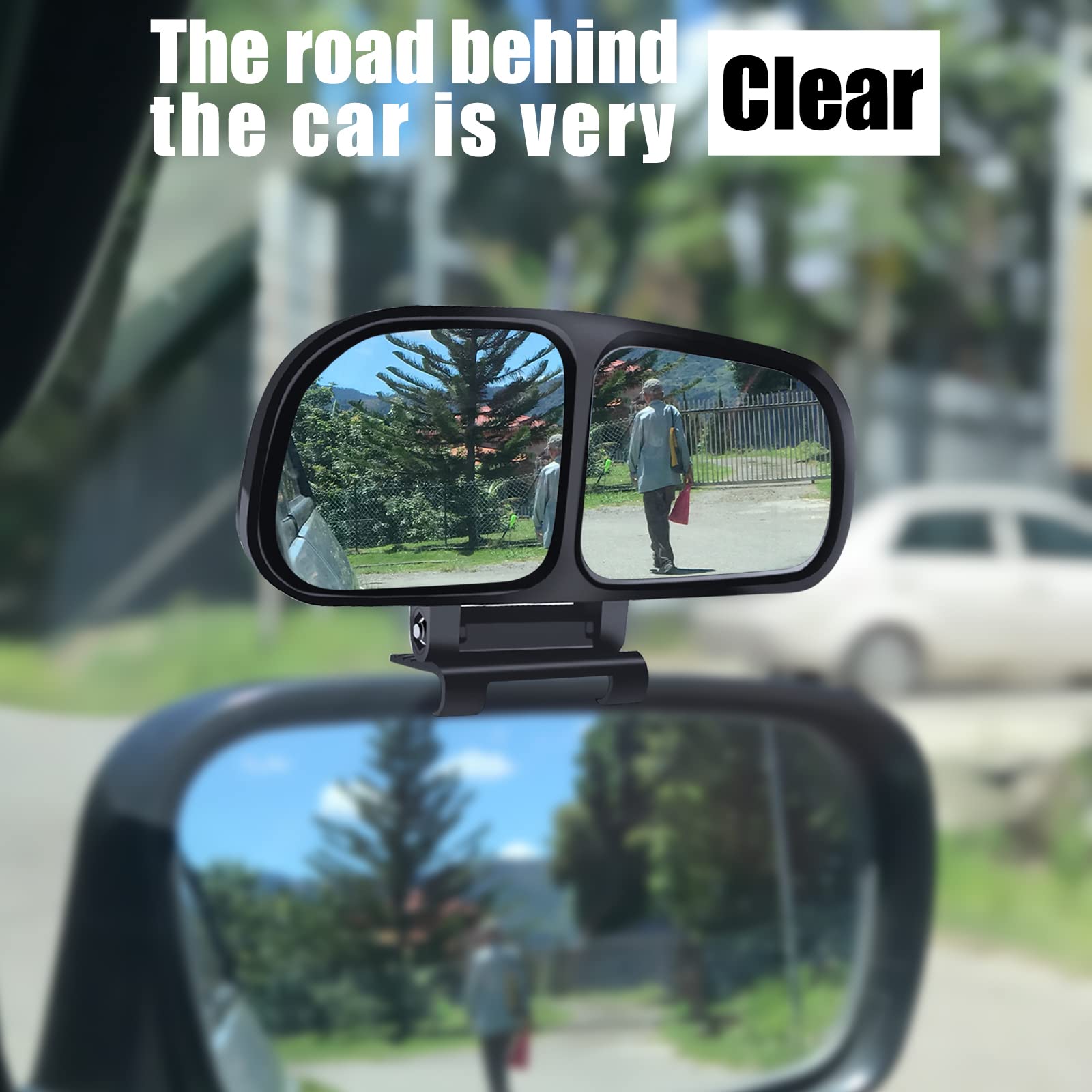 HD Wide Angle Car Blind Spot Rearview Mirror - 360° Adjustable Glass Auxiliary Mirror for Enhanced Side & Rear Visibility - Perfect for Parking, Lane Changing & Safe Driving