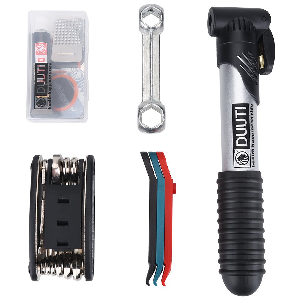 Keenso Bike Repair Tool Kit - 18-in-1 Portable Mountain Bike Maintenance Set with Storage Bag | Essential Cycling Gear for Road & Trail Repairs | Perfect for Commuting, MTB Adventures & Emergency Bike Fixes