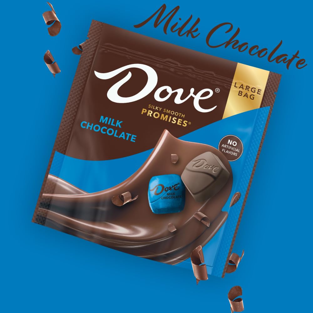 DOVE PROMISES Milk Chocolate Large Bag - Individually Foil Wrapped Easter Candy (14.08 Oz) - Perfect for Easter Baskets, Egg Stuffers, Party Favors & Holiday Gifts
