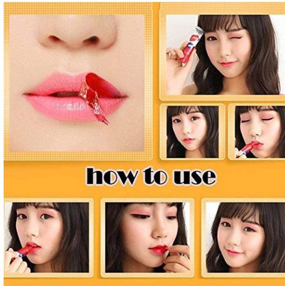 6 Colors Long Lasting Waterproof Tattoo Peel Off Lip Tint Set - Rose Pink, Watermelon, Sexy Red, Lovely Peach, Cherry Red, Sweet Orange (15g) | Vegan Cruelty-Free Lip Stain for Daily Wear, Parties & Special Occasions