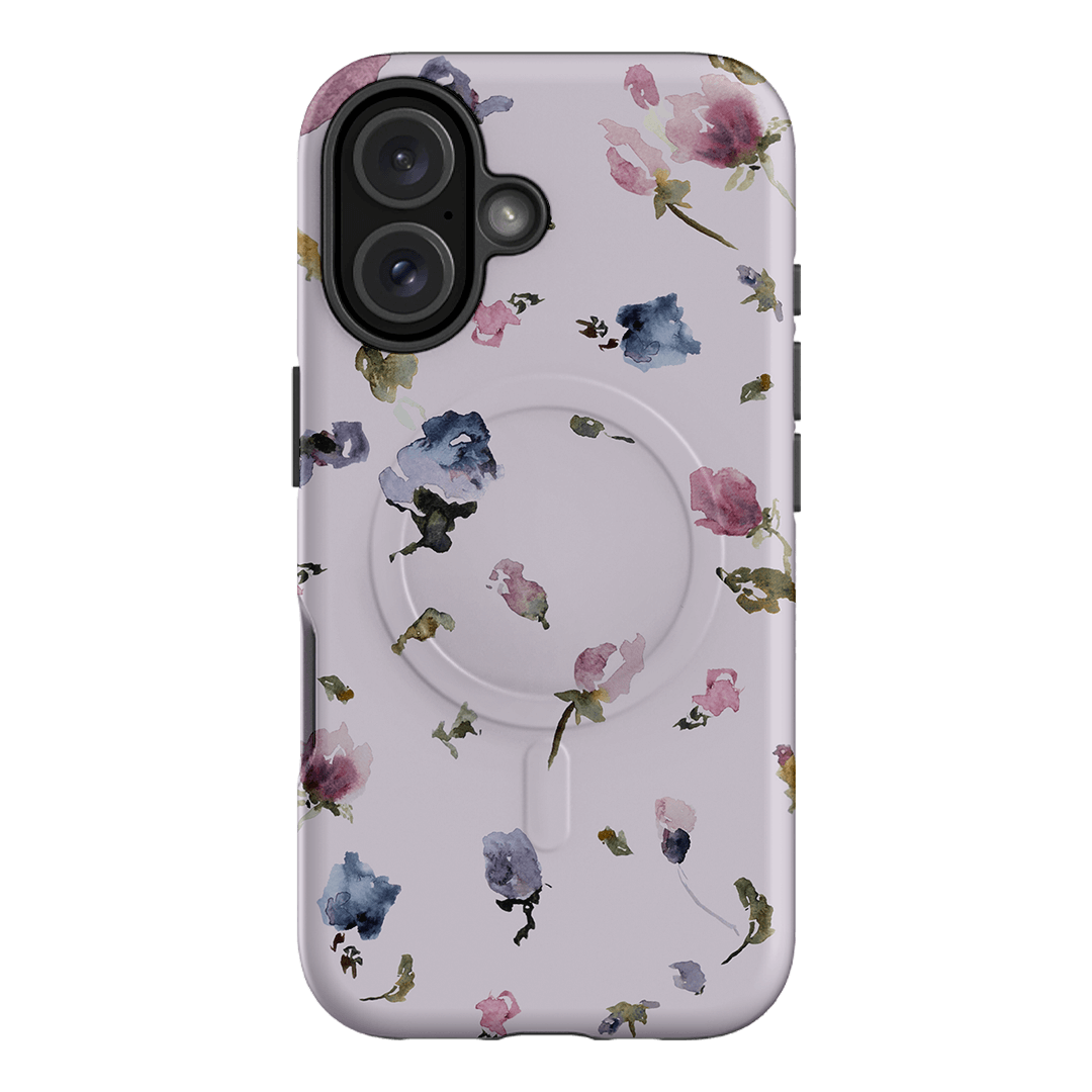 Violet Floral Phone Case for iPhone & Samsung - Slim Protective Cover with Botanical Design - Perfect for Everyday Use, Travel & Outdoor Activities