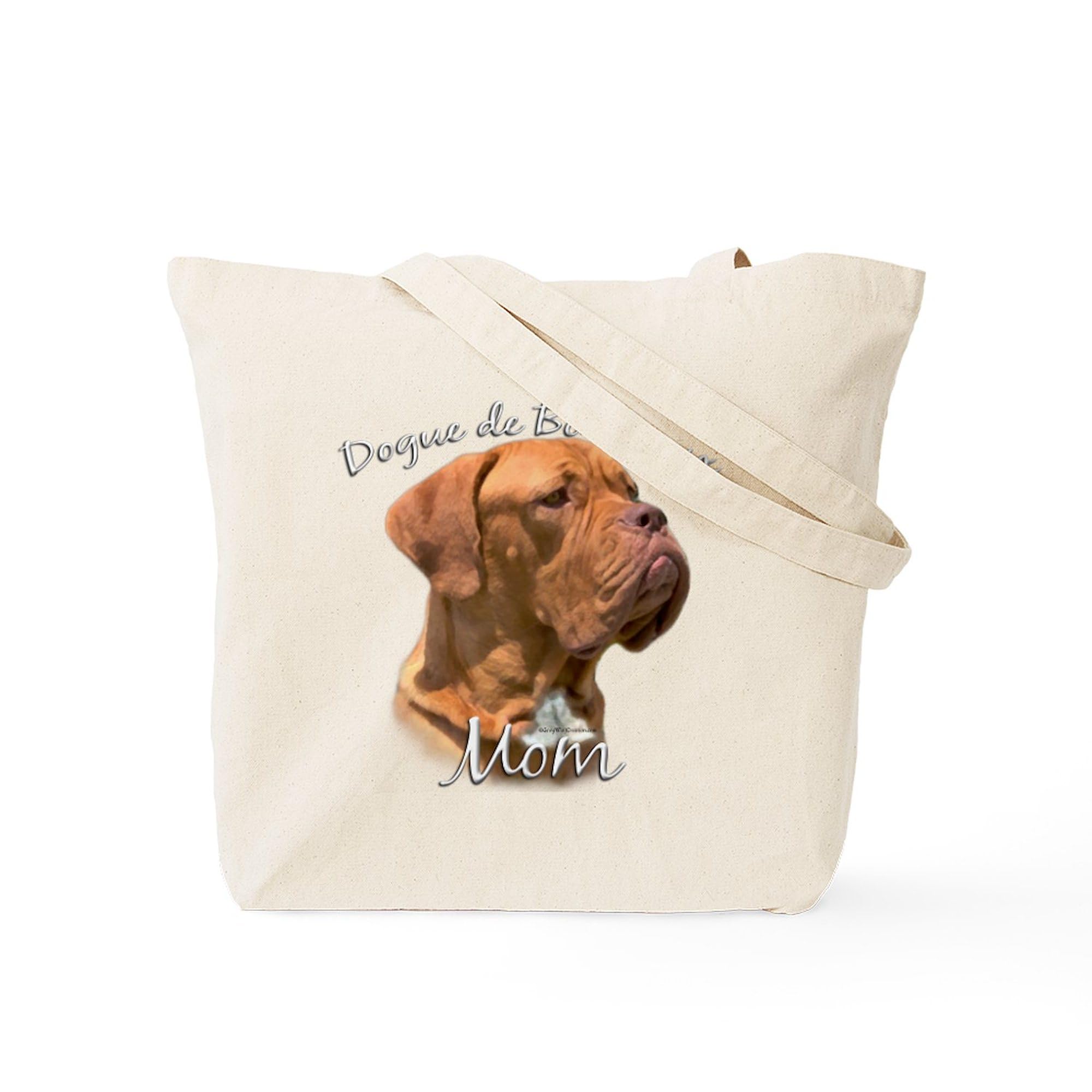 Dogue Mom2 Tote Bag - Natural Canvas Reusable Shopping Bag for Women | Eco-Friendly Grocery Tote, Beach Bag & Work Tote - Perfect for Shopping, Travel & Daily Use