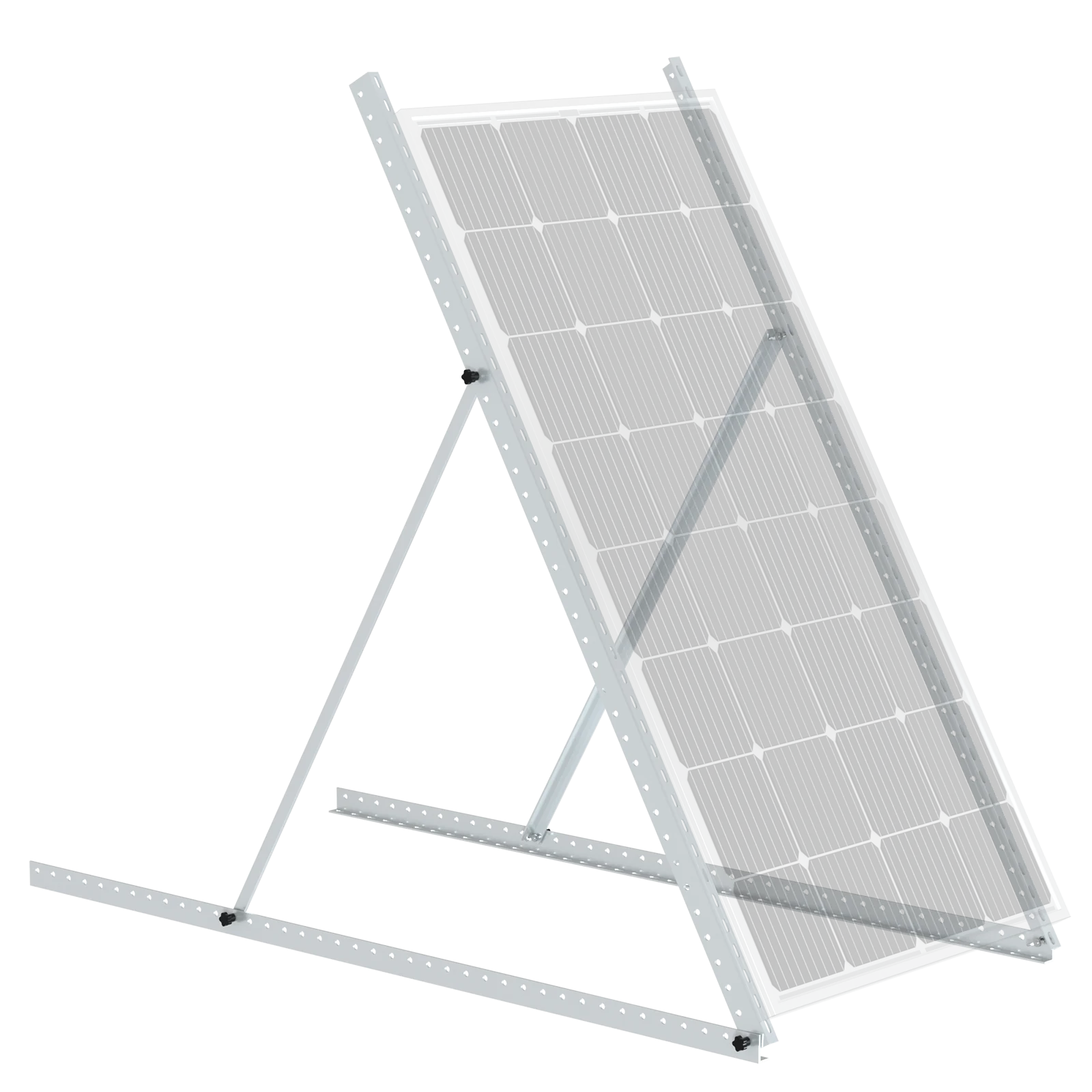 BougeRV 58 Inch Adjustable Solar Panel Mounting Brackets with Foldable Legs - Perfect for RV, Camper, and Off-Grid Solar System Installation