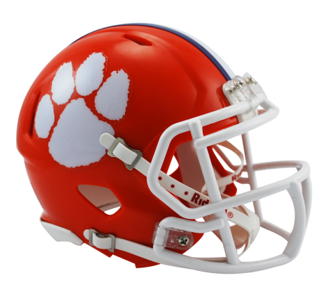 Official Clemson Tigers Riddell Speed Mini Helmet - Authentic College Football Collectible for Fans & Decor (Perfect for Game Room, Office Display, or Gift)