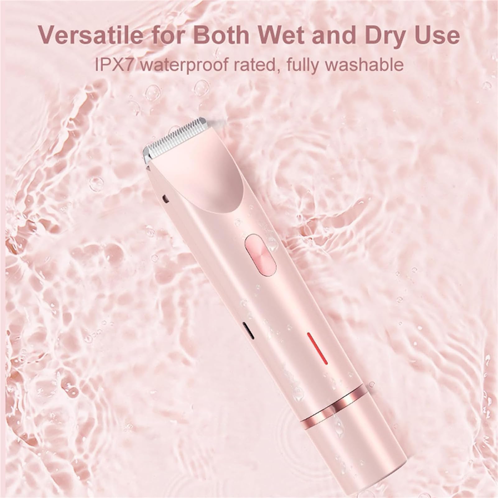Ezme Trimmie 2.0 - 2-in-1 Electric Shaver & Bikini Trimmer for Women, IPX7 Waterproof Cordless Body Hair Remover, Portable Travel Razor (Purple) - Perfect for Smooth Skin at Home, Gym & Vacation