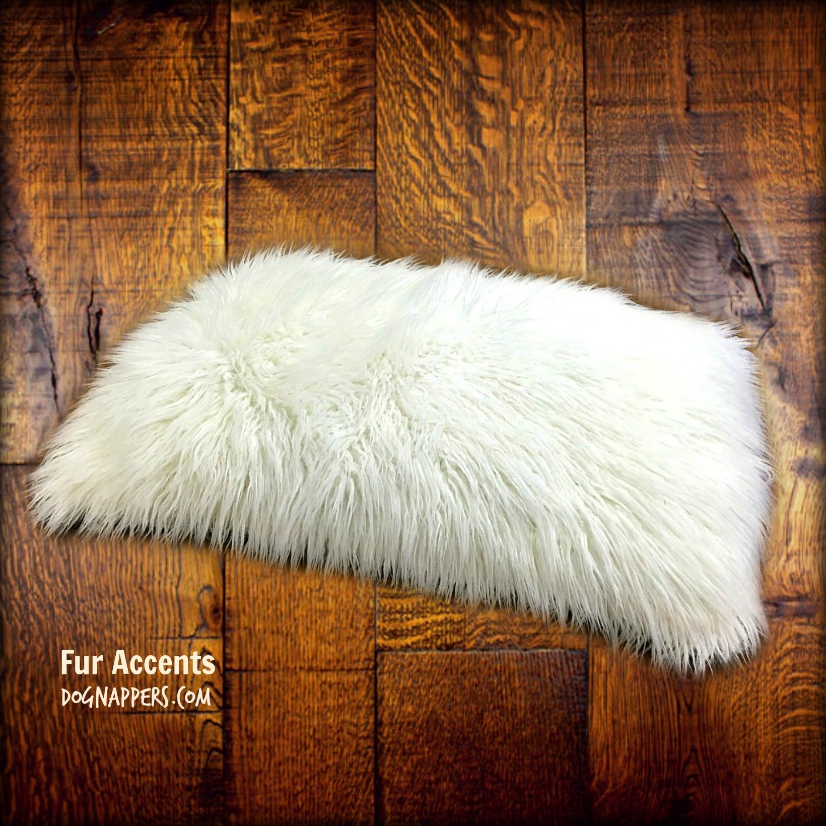 Premium Plush Faux Fur Dog Bed & Cat Mat - Ultra Soft Shaggy Pet Bed with Mongolian Long Hair Fur - 36