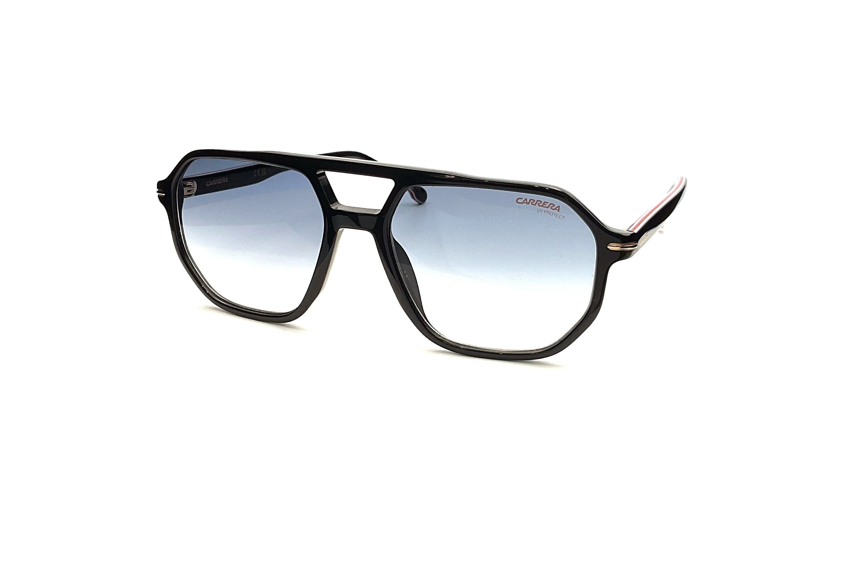 Carrera 341/S Sunglasses - Black & Gold Aviator Style for Men & Women - Perfect for Driving, Outdoor Sports & Fashion Accessories