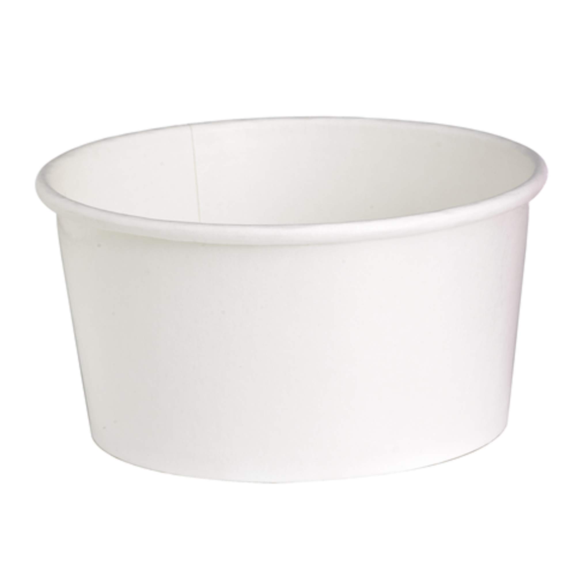 PacknWood 32 oz Round White Disposable Paper Soup & Salad Bowls (5.9