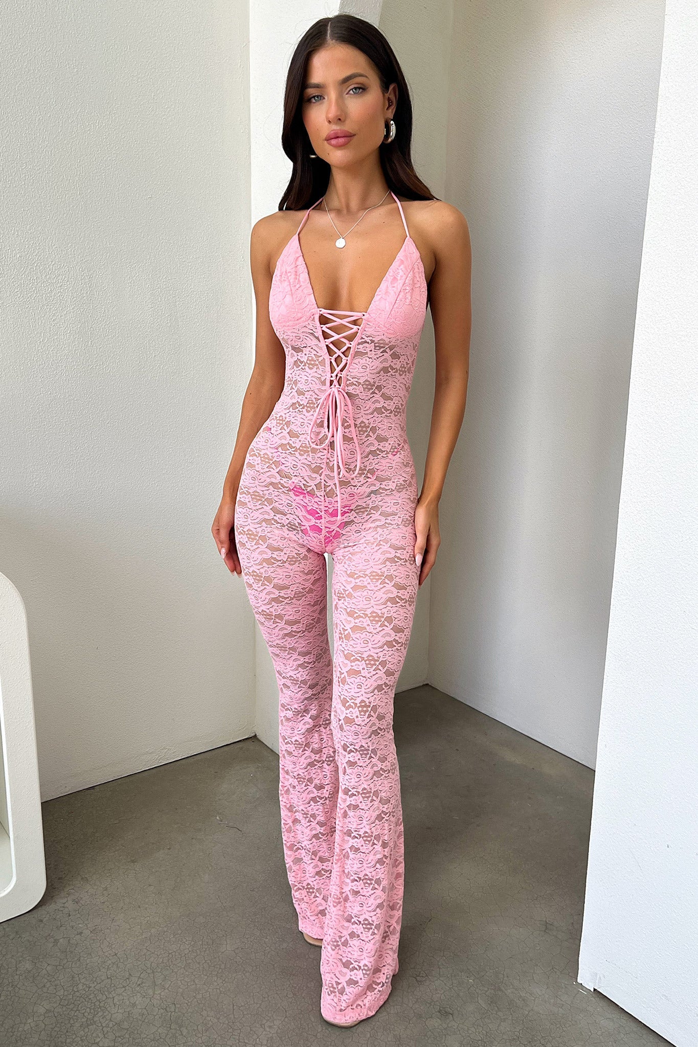 Alfonzo Women's Jumpsuit in Baby Pink | Trendy One-Piece Romper for Casual Outings & Summer Vacations