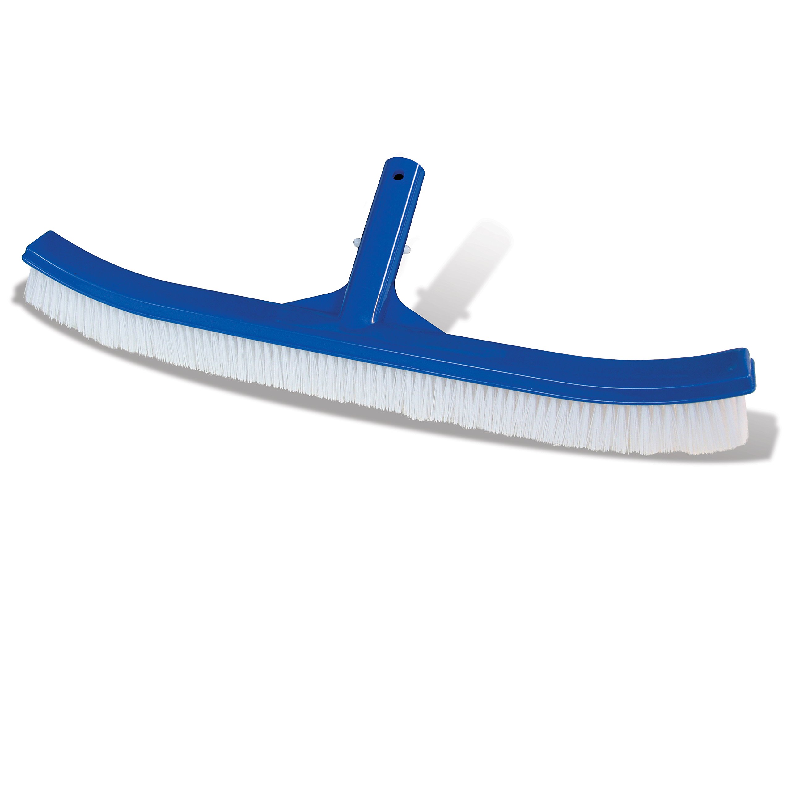 Poolmaster 18100 17.5-Inch Heavy Duty Pool Brush with Stainless Steel Handle - Basic Collection for In-Ground & Above Ground Swimming Pools Cleaning