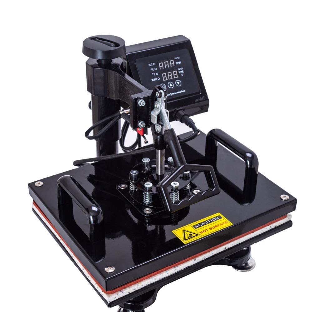8 in 1 Combo Heat Press Machine 38X38 - Sublimation & Heat Transfer for T-Shirts, Mugs, Caps, Phone Cases - Perfect for DIY Crafts & Small Business Printing (EU Plug)
