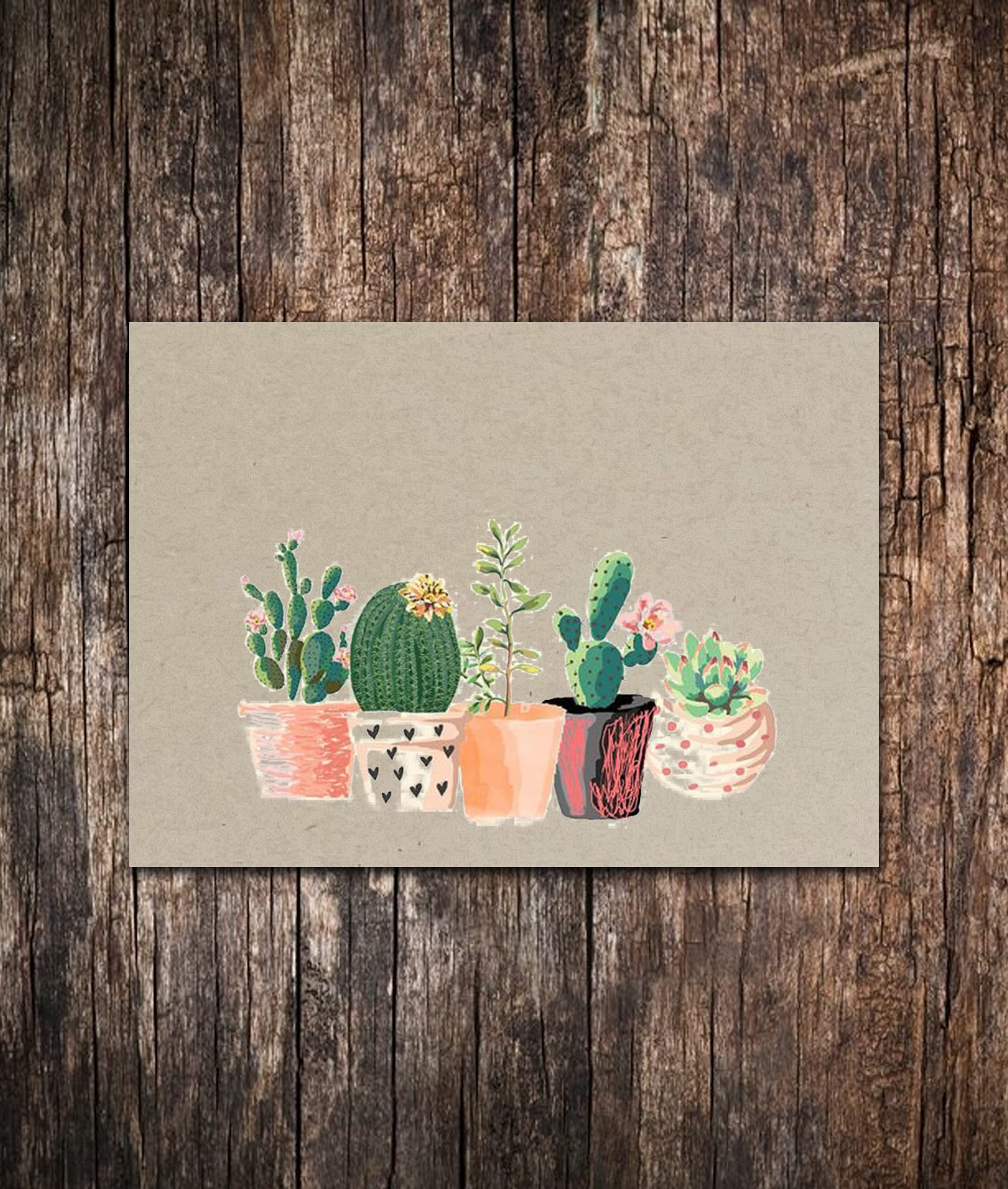 10 Pack Blank Succulent Note Cards - 4.25 x 5.5 Inch Greeting Cards Set - Botanical Stationery for Thank You Notes, Wedding Invitations & Plant Lover Gifts