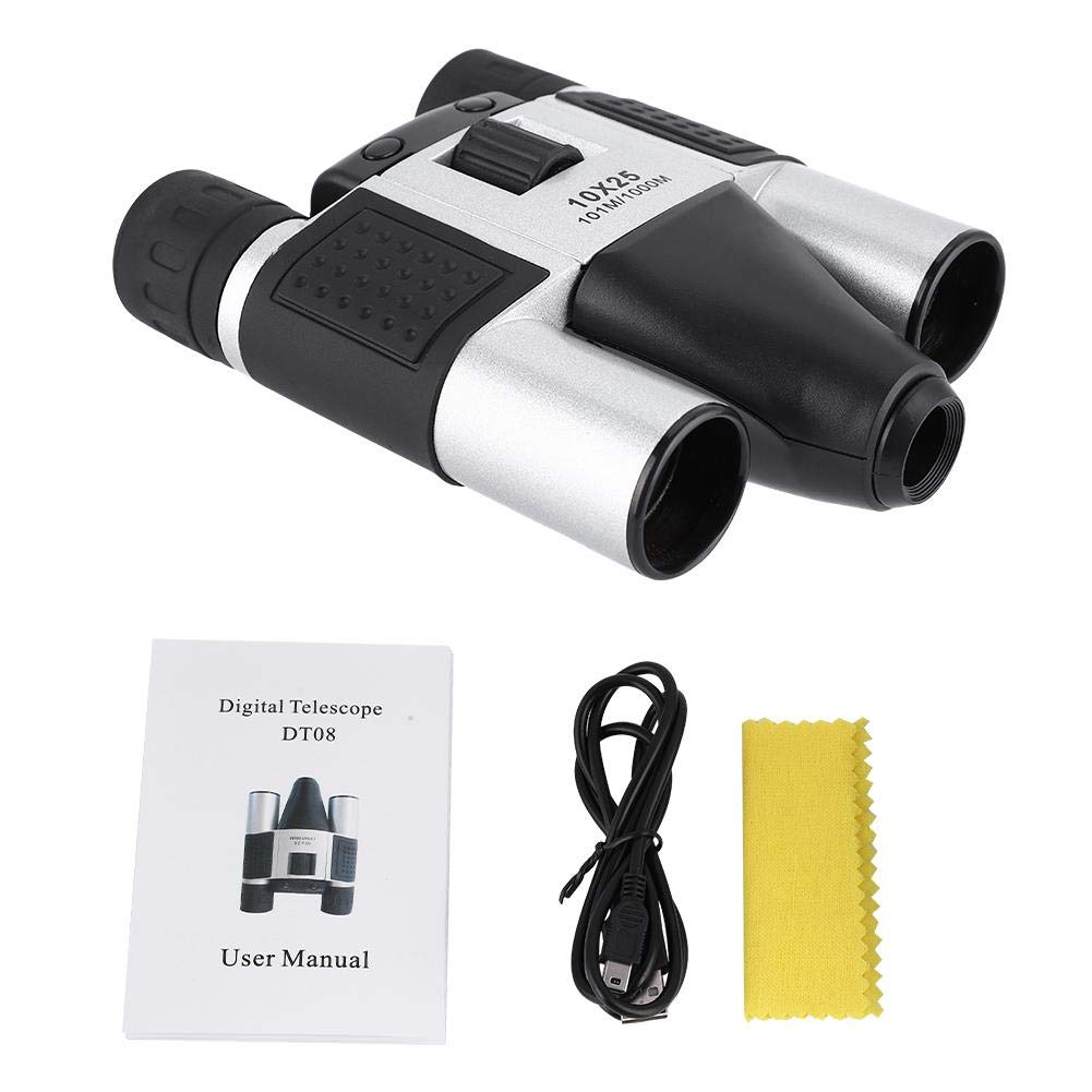 10X25 Digital Camera Binoculars with Zoom & DVR - Portable Telescope Camera for Outdoor Sports, Bird Watching, Hunting - Includes TF Card Reader & Video Recording