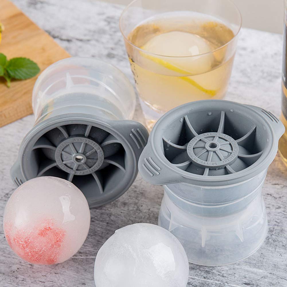 AKOAK 1 Pack Plastic Ice Hockey Puck Mold - Whiskey Ice Ball Maker & DIY Ice Cream Mold - Perfect for Cocktails, Whiskey Stones & Summer Desserts (Gray) - Kitchen & Bar Supplies for Home Entertaining